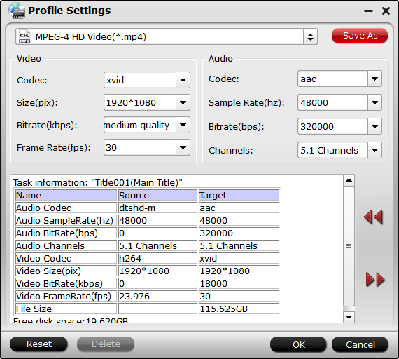 Backup blu-ray in 1080p