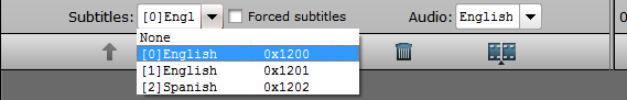 Select desired subtitles