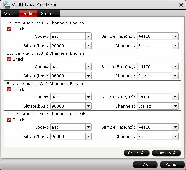 Adjust multi-trask settings