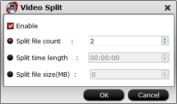 Split video file into smaller parts