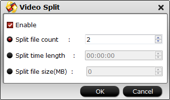 split MPEG file into smaller parts