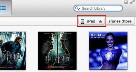 itunes choose ipad option