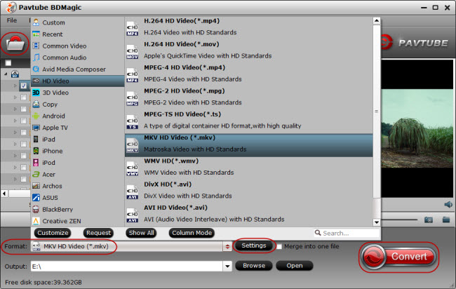 convert blu-ray iso image for playback on htpc