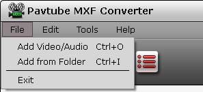 add mxf video