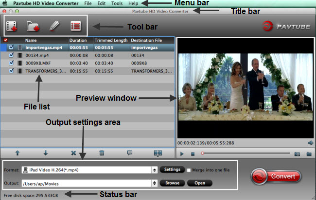 Load iMovie video files 