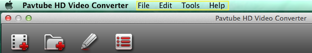hd video converter mac menu bar