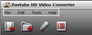 hd video converter menu bar