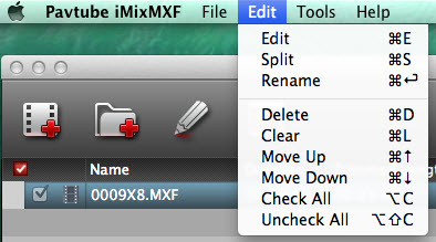 imixmxf edit menu