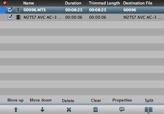 mts m2ts mac file list