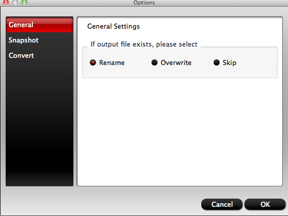 mts m2ts mac general settings