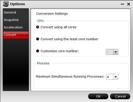 mxf conversion settings