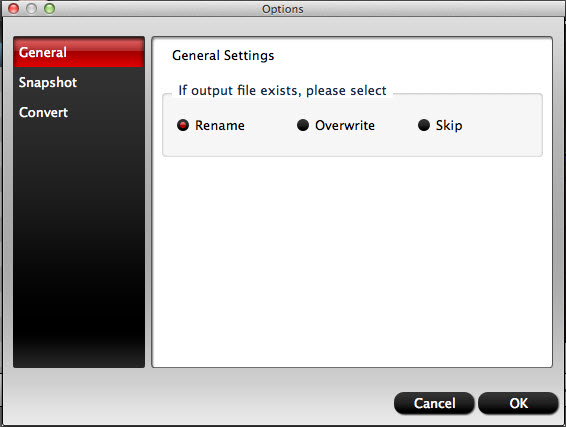 mxf converter mac general settings