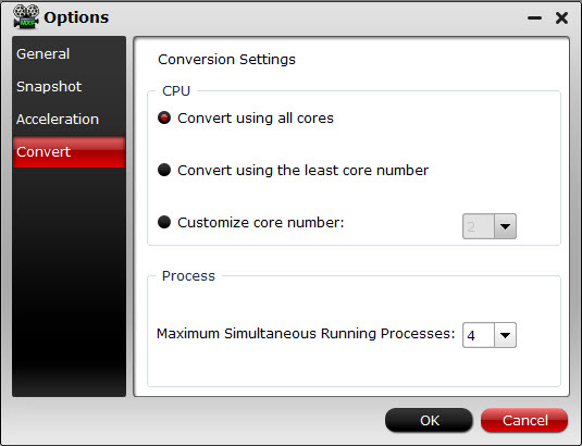 mxf multimixer conversion settings
