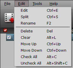 mxf multimixer edit menu