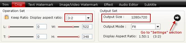 Play DVD Movies on Sony Xperia XZ/XZ Premium video converter crop settings Play DVD Movies on Sony Xperia XZ/XZ Premium