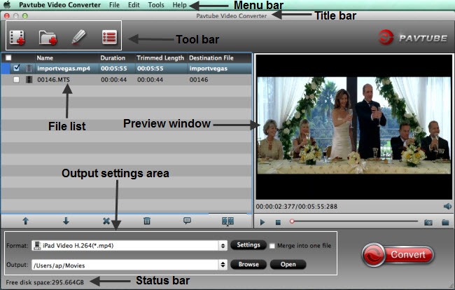 video converter mac main ui