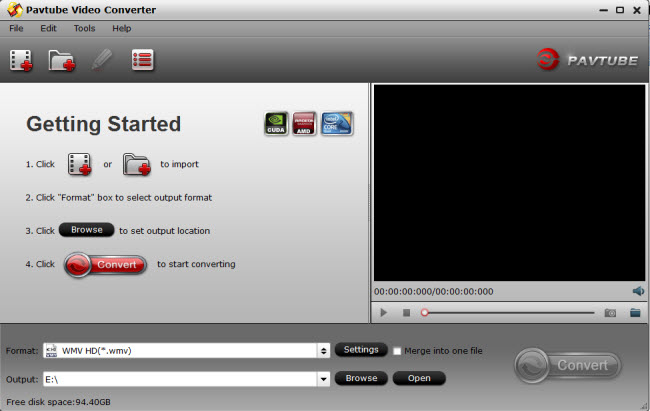 video converter main interface