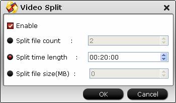 Split MKV file by file count, time length, file size