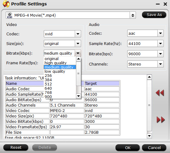 adjust dvd output audio video parameters