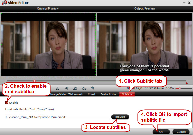 Add subtitle to video/DVD/Blu-ray