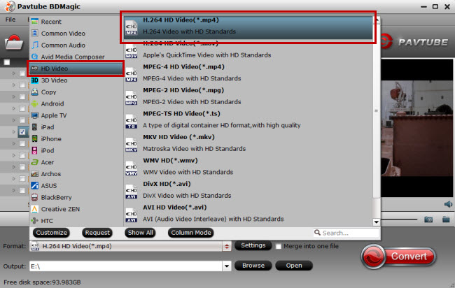 convert blu-ray to viewsonic nmp-708 supported format