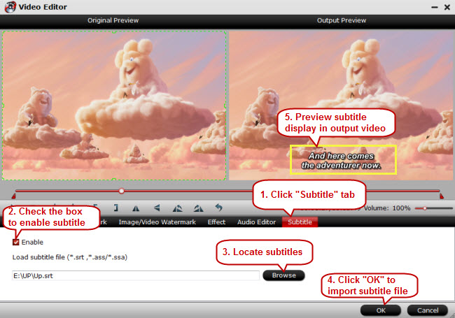 add srt subtitle to avi video iMedia Converter for Mac User Guide