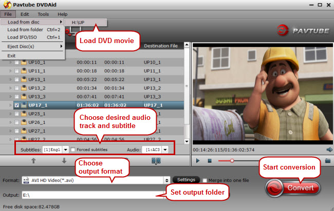 load DVD videos