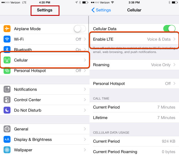 simultaneous voice data on verizon iphone 6 plus