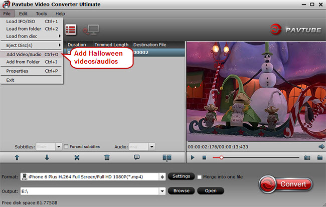 import halloween video audio to tablet smartphone