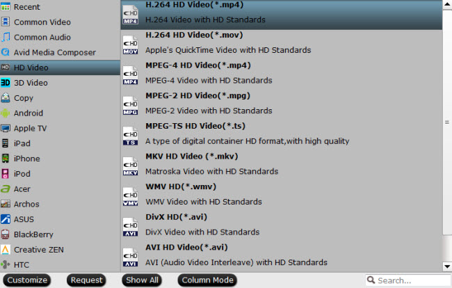 choose mp4 as output format