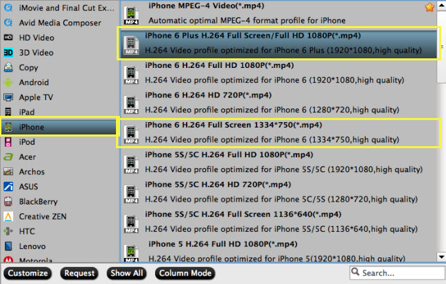 convert to iphone 6 supported video format Put DVD to Amazon S3 for cell phone Watching 