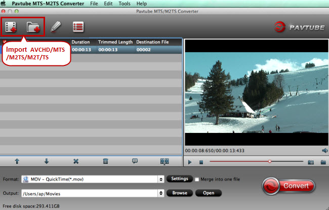 import avchd mts m2ts m2t ts