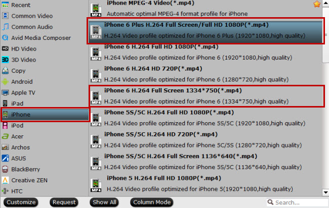 convert mpeg files to iphone 6 plus supported video format