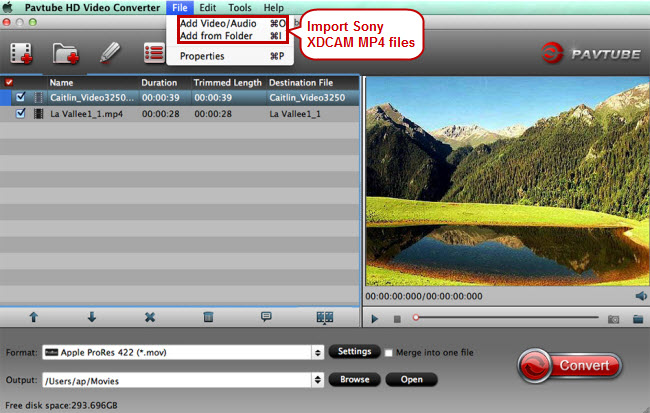 import sony xdcam mp4 to xdcam to fcp converter