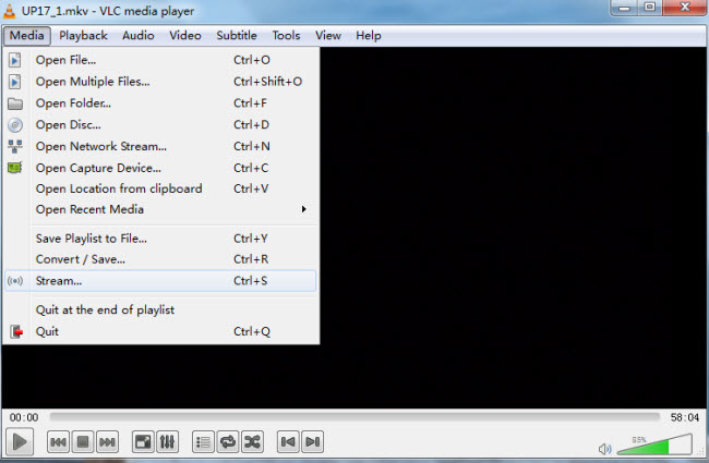 stream audio video with vlc