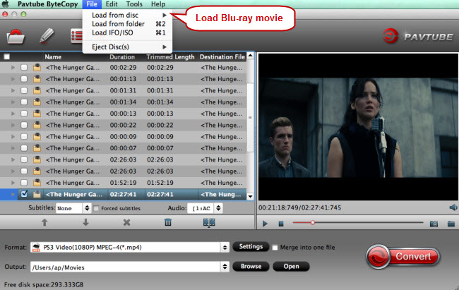Load Blu-ray disc to the software