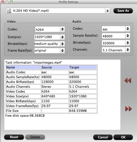 adjust video settings