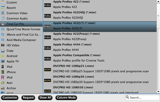 output for fcp