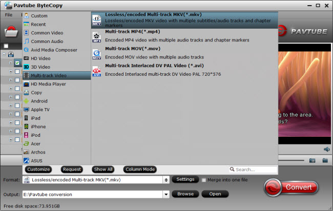 Convert blu-ray to multi-track mkv with chapter markers