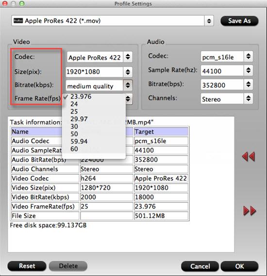 Adjust output file resolution to 1080p