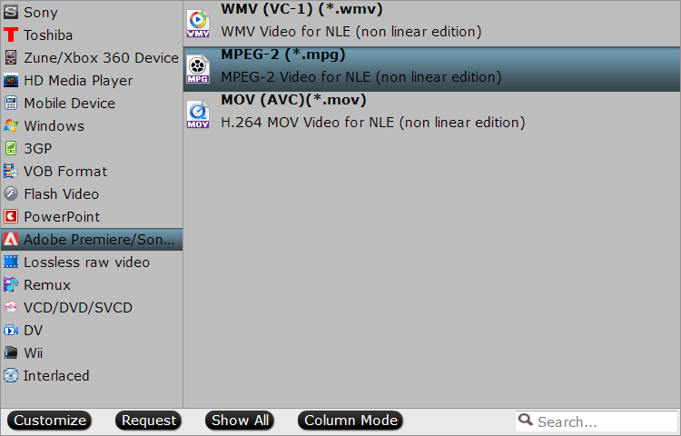 Output Vegas Pro specially optimized editing codec