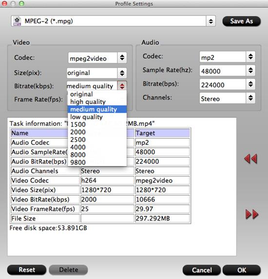 Adjust output file resolution