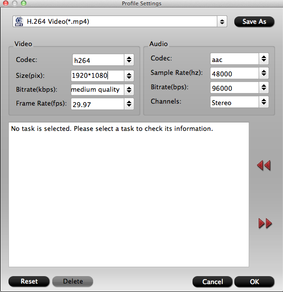 customize output profile parameters