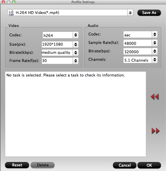 Change output file size