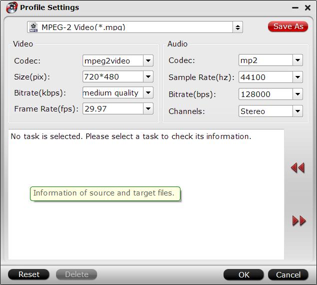 Optimize output profile format
