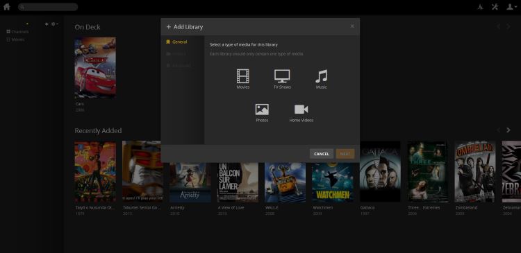 Add media files to plex library