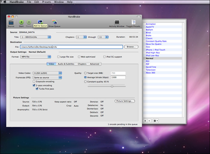 How to Convert Videos, DVD, Blu-ray with Handbrake on Mac OS X