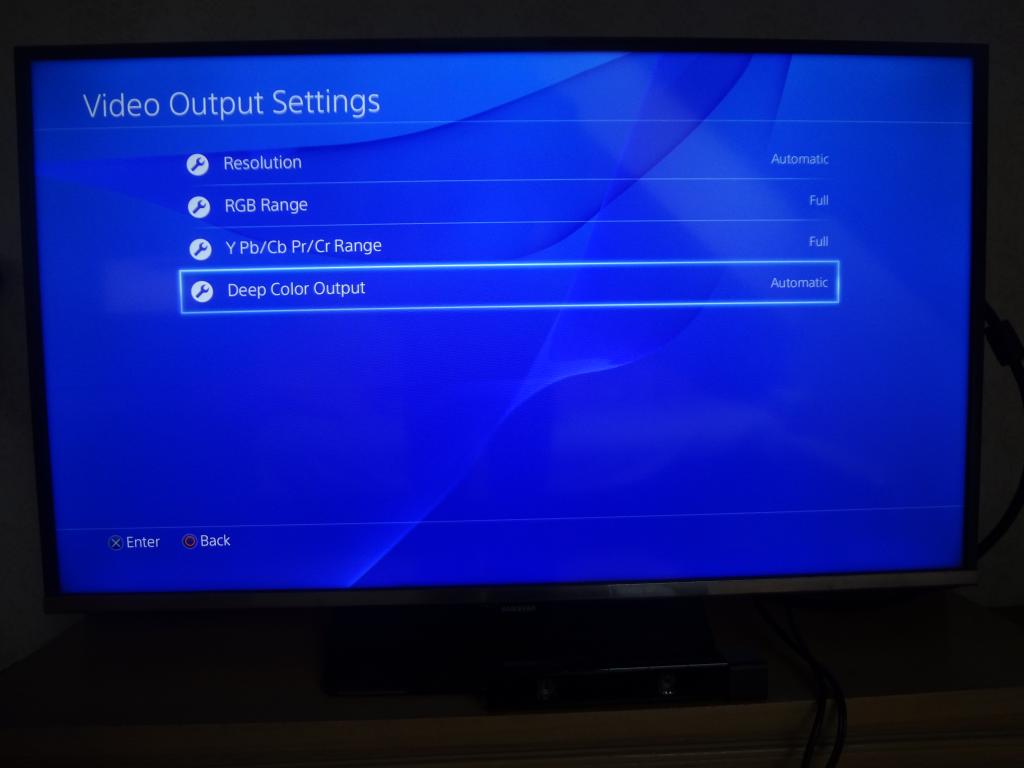 Visible video output settings