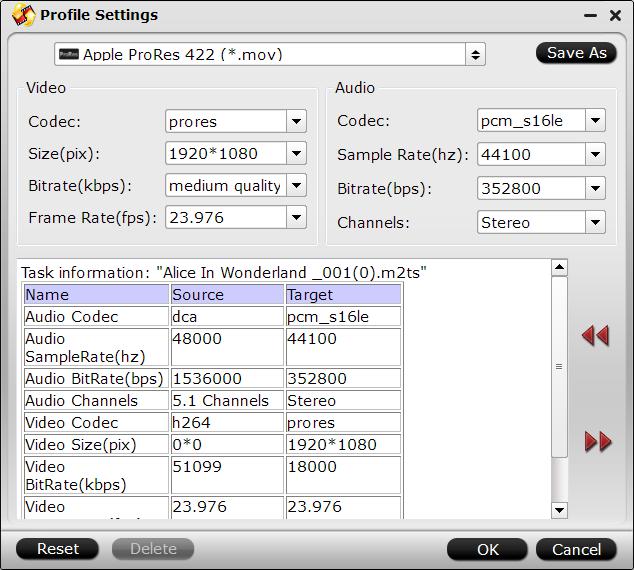 Customize output profile parameters