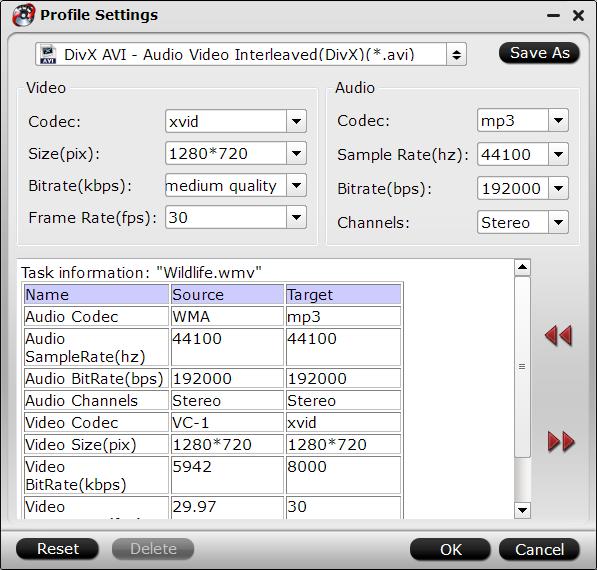 Customize output file settings